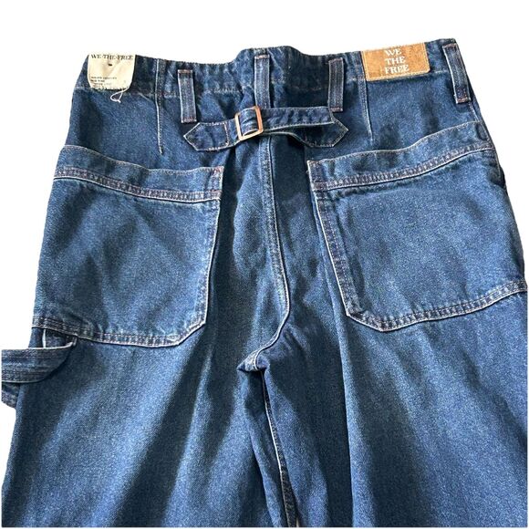 We The Free Major Leagues High Rise Cuff Crop Jean Womens 31 Carpenter - Picture 10 of 16